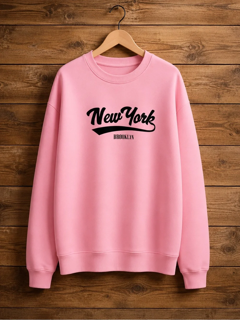 NY Collection Pink Crewneck Sweatshirt & Black New York Print sweatpants size 2X